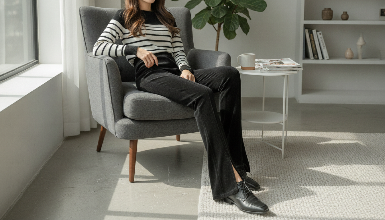 Slim Fit Knitted Velvet Trousers: Styling, Fit & Care