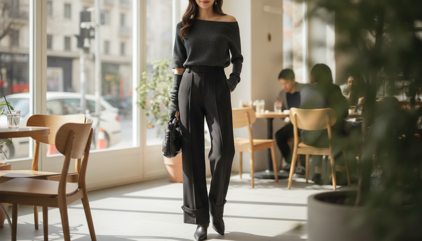 How to Style Wide-Leg Pleated Trousers for Women